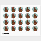 Rhode Island Red Hen Stickers (Blatt)