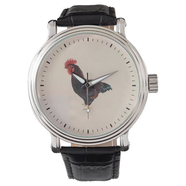 Rhode Island Red Rooster Armbanduhr (Vorderseite)