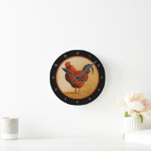 Rhode Island Red Rooster Chicken Runde Wanduhr (Zuhause)