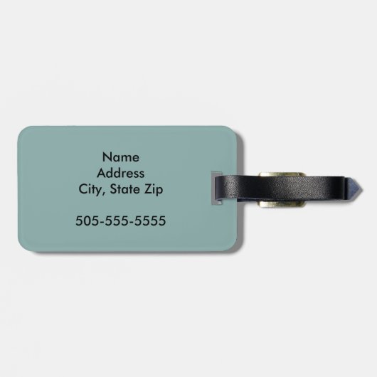 Rhode Island Red Rooster Crowing Gepäckanhänger (Rückseite horizontal)