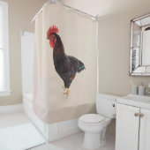 Rhode Island Red Rooster Duschvorhang (Beispiel)