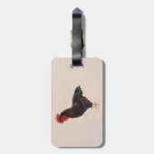 Rhode Island Red Rooster Gepäckanhänger (Rückseite vertikal)