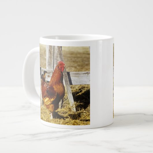 Rhode Island Red Rooster Jumbo-Tasse (Vorderseite Links)