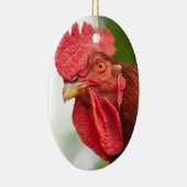 Rhode Island Red Rooster Keramikornament (Rechts)