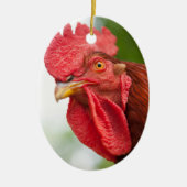 Rhode Island Red Rooster Keramikornament (Vorne)