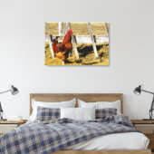 Rhode Island Red Rooster Leinwanddruck (Insitu (Schlafzimmer))