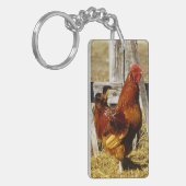 Rhode Island Red Rooster Schlüsselanhänger (Vorderseite links)