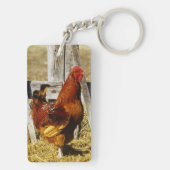 Rhode Island Red Rooster Schlüsselanhänger (Rückseite)