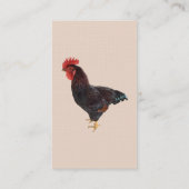 Rhode Island Red Rooster Visitenkarte (Rückseite)