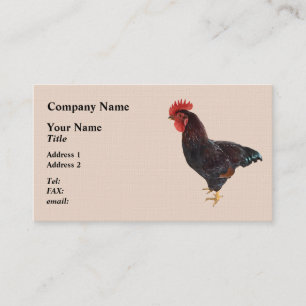 Rhode Island Red Rooster Visitenkarte