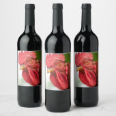 Rhode Island Red Rooster Weinetikett (Flaschen)