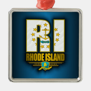 Rhode Island (RI) Ornament Aus Metall