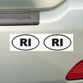 Rhode Island RI oval Autoaufkleber (Auf Auto)