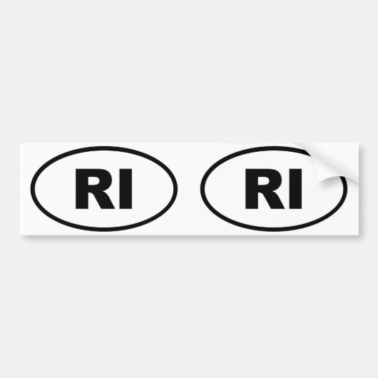 Rhode Island RI oval Autoaufkleber (Vorne)