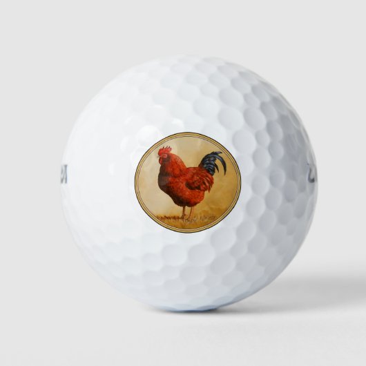 Rhode Island Rooster Chicken Golfball (Vorderseite)