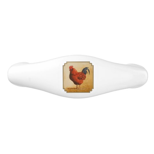 Rhode Island Rooster Chicken Keramik Schubladengriff (Vorderseite)