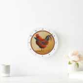 Rhode Island Rooster Chicken Runde Wanduhr (Zuhause)