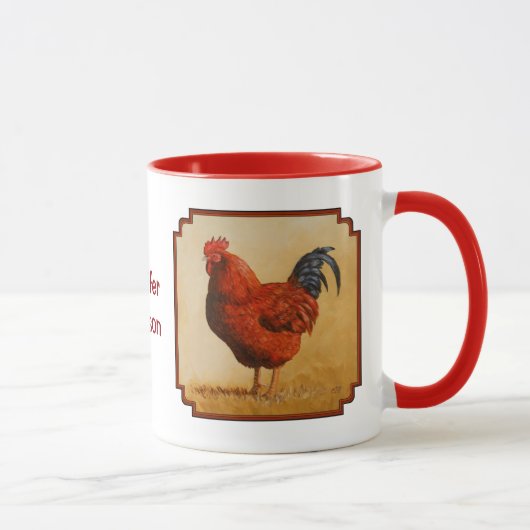 Rhode Island Rooster Chicken Tasse (Rechts)