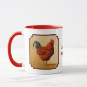 Rhode Island Rooster Chicken Tasse (Links)
