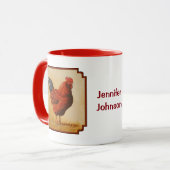 Rhode Island Rooster Chicken Tasse (Vorderseite Links)