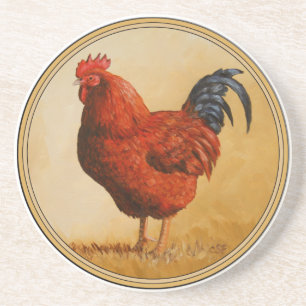 Rhode Island Rooster Chicken Untersetzer