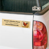 Rhode Island Rooster Gelber Hintergrund Autoaufkleber (Auf Lkw)