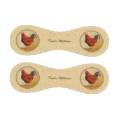Rhode Island Rooster Gelber Hintergrund Baseball (Paneele)