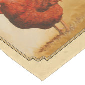Rhode Island Rooster Gelber Hintergrund Mittelgroßer Tischläufer (Ecke)