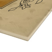 Rhode Island Rooster Gelber Hintergrund Schneidebrett (Ecke)