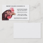 Rhode Island Rot-Brutplatz-Legehenne-Huhn Visitenkarte (Vorne/Hinten)