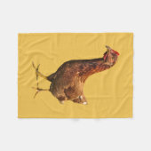 Rhode Island Rot-Henne-Huhn-Fleece-Decke Fleecedecke (Vorderseite (Horizontal))