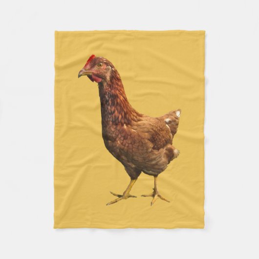 Rhode Island Rot-Henne-Huhn-Fleece-Decke Fleecedecke (Vorderseite)
