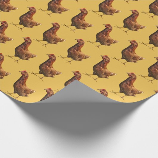 Rhode Island Rot-Henne-Huhn-Packpapier Geschenkpapier (Ecke)