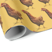 Rhode Island Rot-Henne-Huhn-Packpapier Geschenkpapier (Rolleneckpunkt)