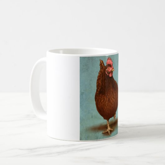 Rhode Island Rot-Henne-Tasse Kaffeetasse (Vorderseite Links)