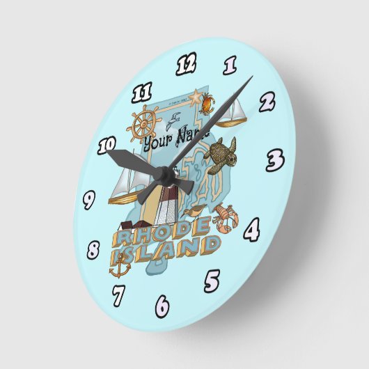 Rhode Island Runde Wanduhr (Winkel)