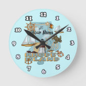 Rhode Island Runde Wanduhr (Vorderseite)