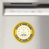 Rhode Island RundEmblem Magnet (In Situ (Geschirrspüler))