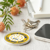 Rhode Island RundEmblem Schlüsselanhänger (Seite)