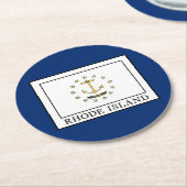 Rhode Island Runder Pappuntersetzer (Angewinkelt)