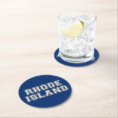 Rhode Island Runder Pappuntersetzer (Vor Ort)