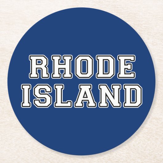 Rhode Island Runder Pappuntersetzer (Vorderseite)