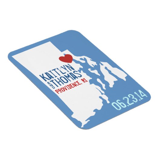 Rhode Island Save the Date - Individuell gestaltet Magnet (Rechte Seite)