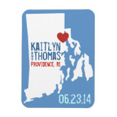 Rhode Island Save the Date - Individuell gestaltet Magnet (Vertikal)