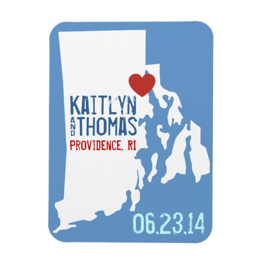 Rhode Island Save the Date - Individuell gestaltet Magnet (Vertikal)