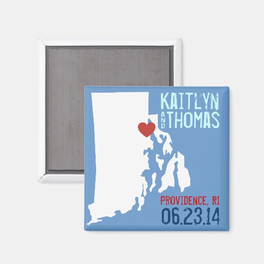 Rhode Island Save the Date - Individuell gestaltet Magnet (Vorderseite/Rückseite)