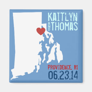 Rhode Island Save the Date - kundengerechte Stadt Magnet