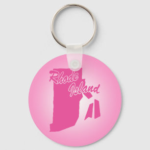 Rhode Island Schlüsselanhänger in Rosa