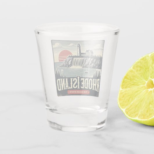 Rhode Island Schnapsglas (Rückseite)