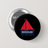 Rhode Island Segelboot Jungen Mädchen Kleinkind Button (Vorne & Hinten)